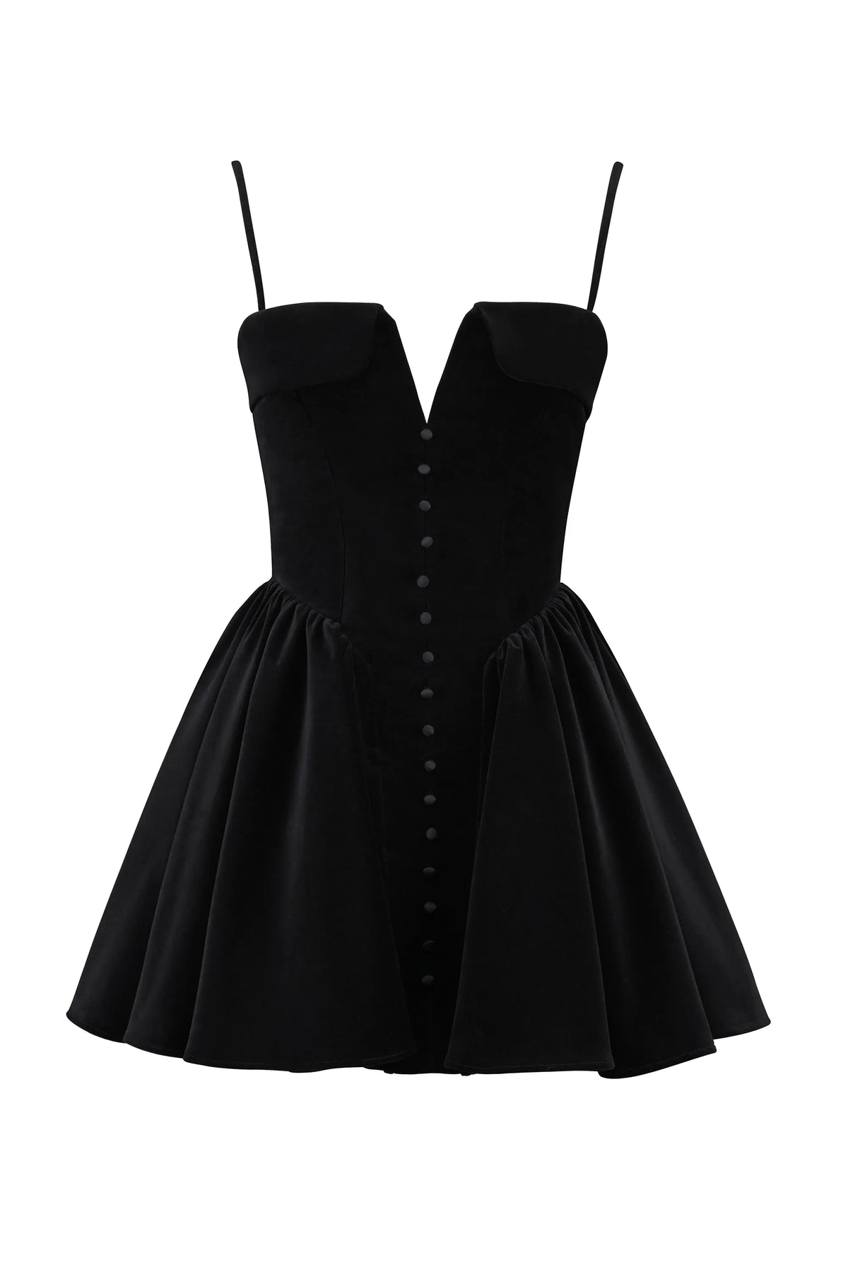 Selina Black Velvet Tulle Mini Dress