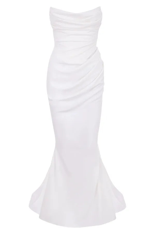 Esmee Ivory Draped Strapless Bridal Gown - Limited Edition