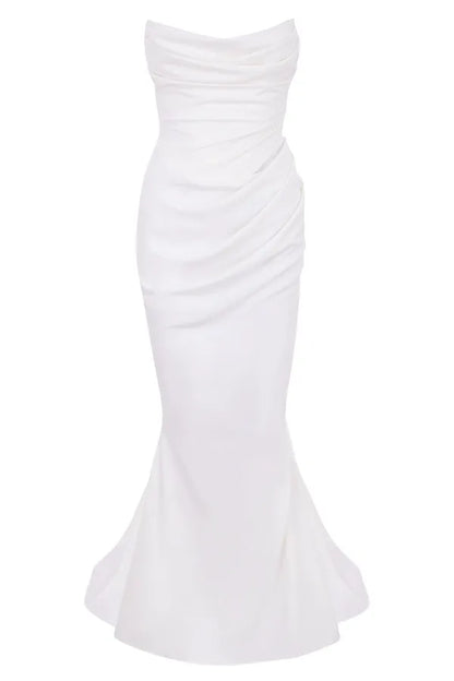 Esmee Ivory Draped Strapless Bridal Gown - Limited Edition