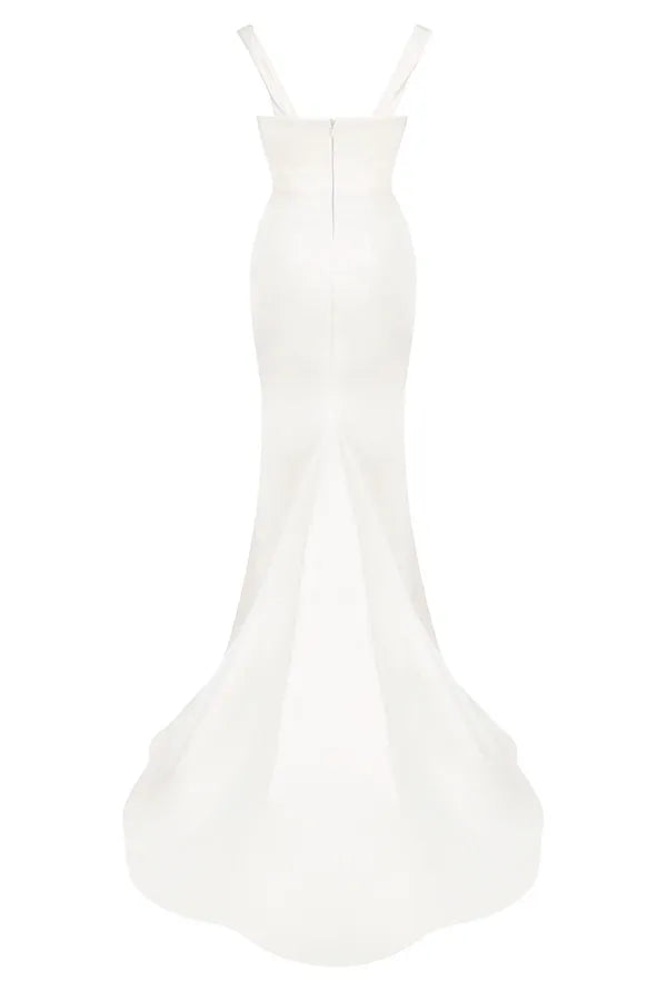 Delphine Ivory Draped Corset Bridal Gown - Limited Edition