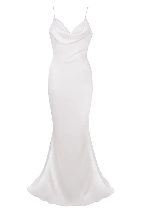 Aurelie Ivory Draped Back Bridal Gown - Limited Edition