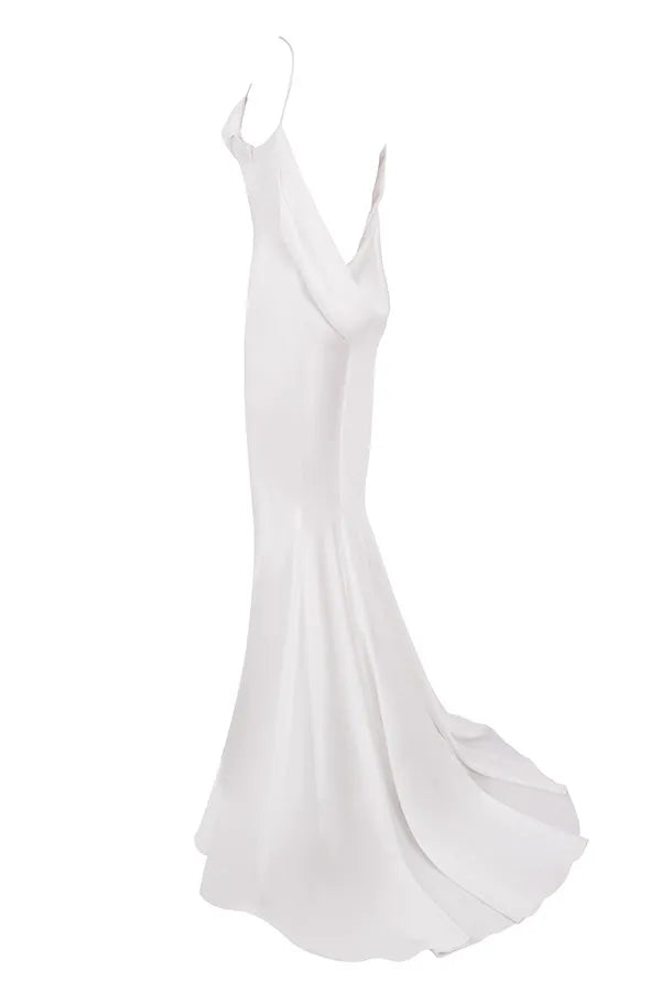 Aurelie Ivory Draped Back Bridal Gown - Limited Edition