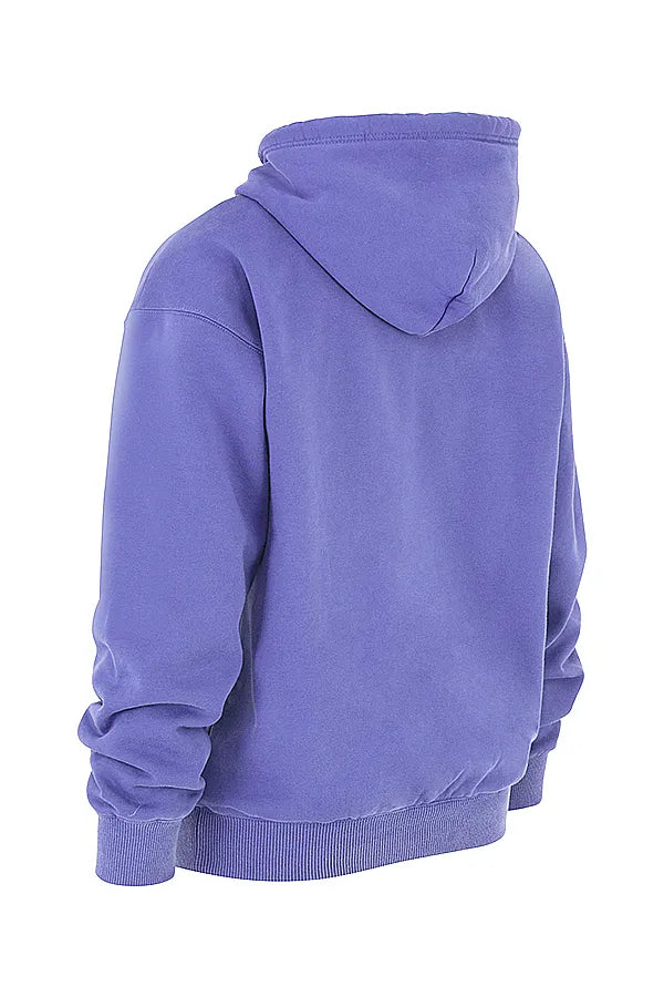 Halo Purple Cotton Fleece-Back Oversized Hoodie