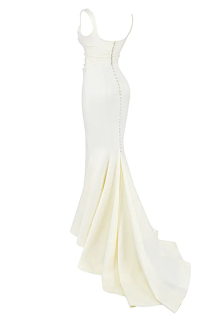 Emilie Off White Satin Mermaid Bridal Gown
