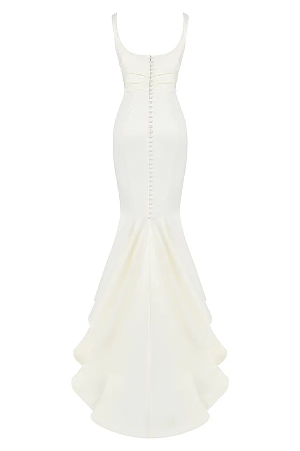 Emilie Off White Satin Mermaid Bridal Gown