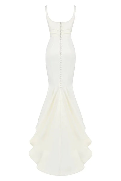 Emilie Off White Satin Mermaid Bridal Gown