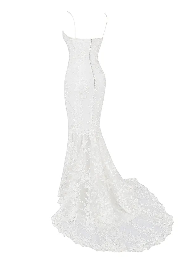 Solene White Lace Bridal Gown