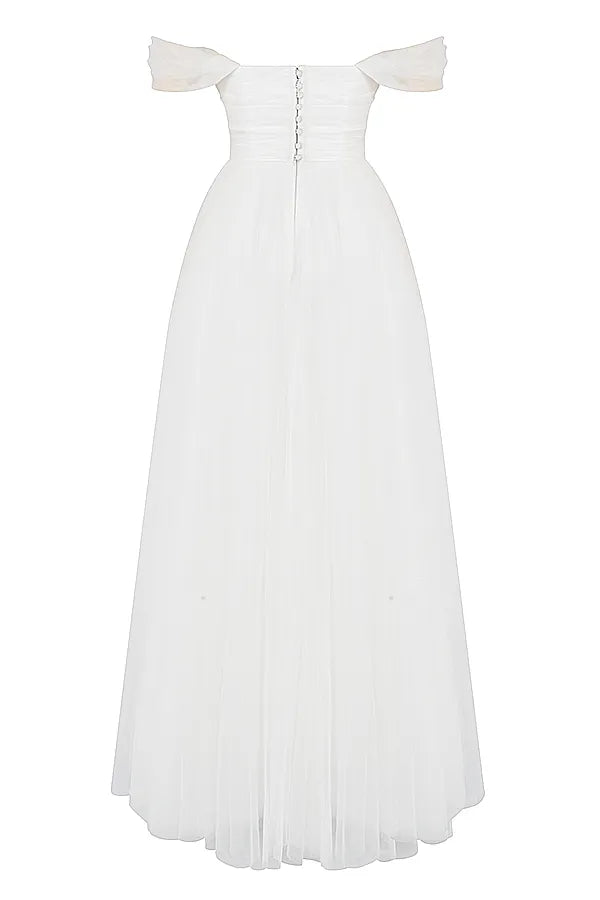 Fairytale White Tulle Bridal Gown
