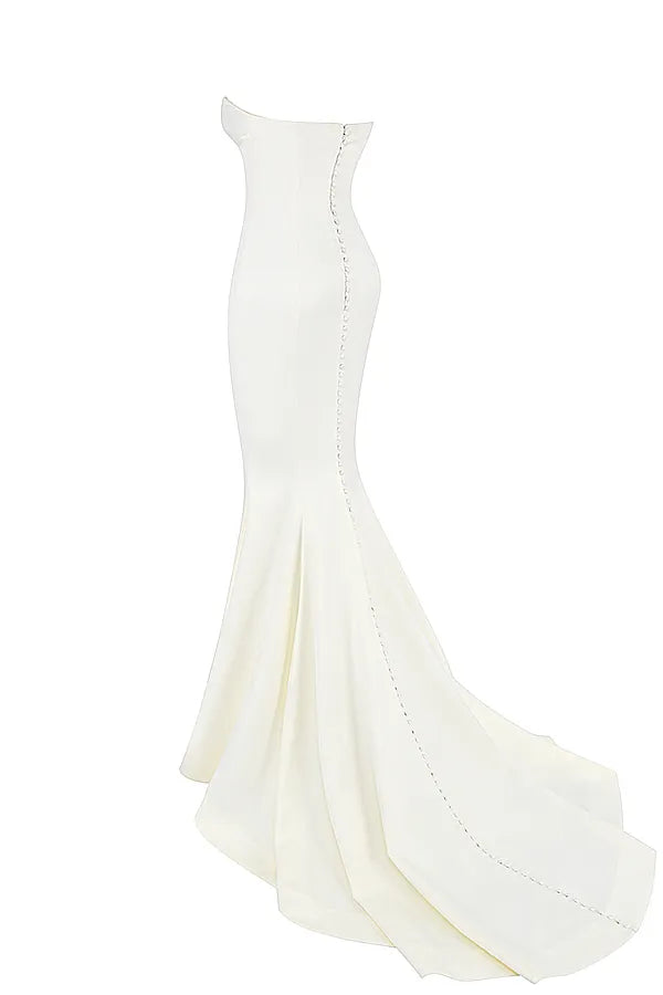 Giselle Ivory Satin Strapless Bridal Gown