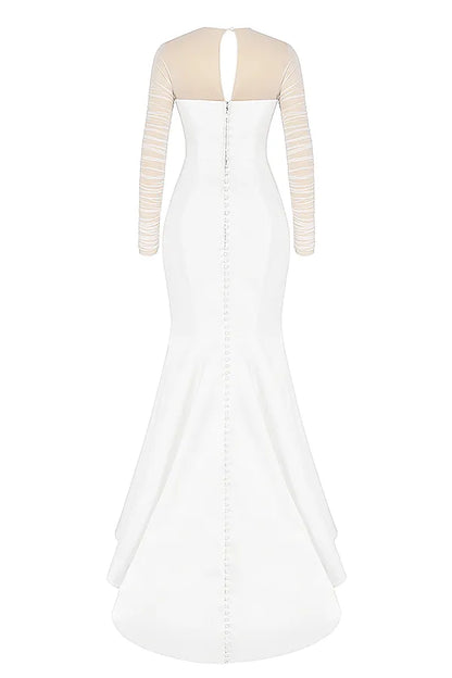 Elise White Satin Bridal Gown