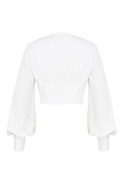 Mirabelle White Lace Up Corset