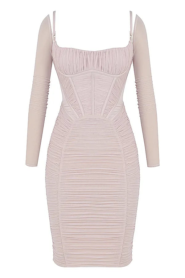 Freyja Crystal Gathered Corset Dress