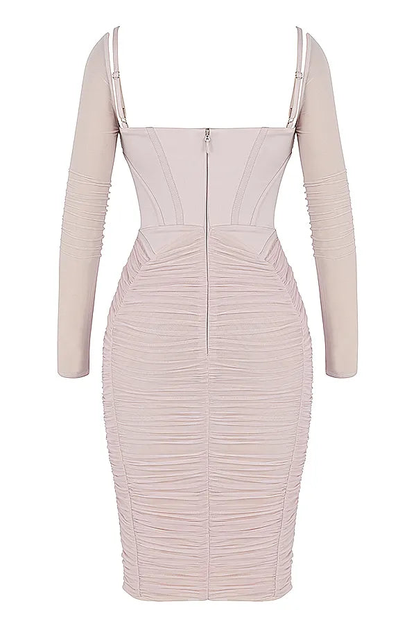 Freyja Crystal Gathered Corset Dress