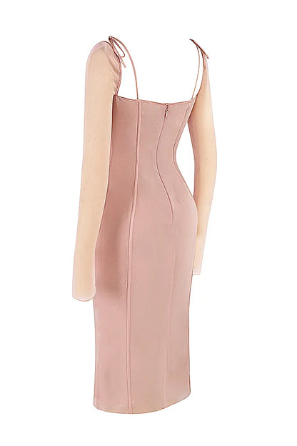 Ophelia Blush Cutout Midi Dress