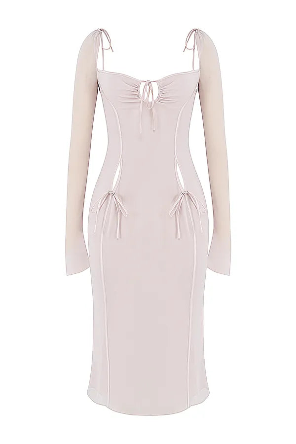 Ophelia Crystal Cutout Midi Dress