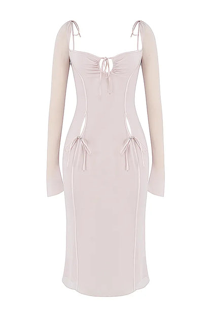 Ophelia Crystal Cutout Midi Dress
