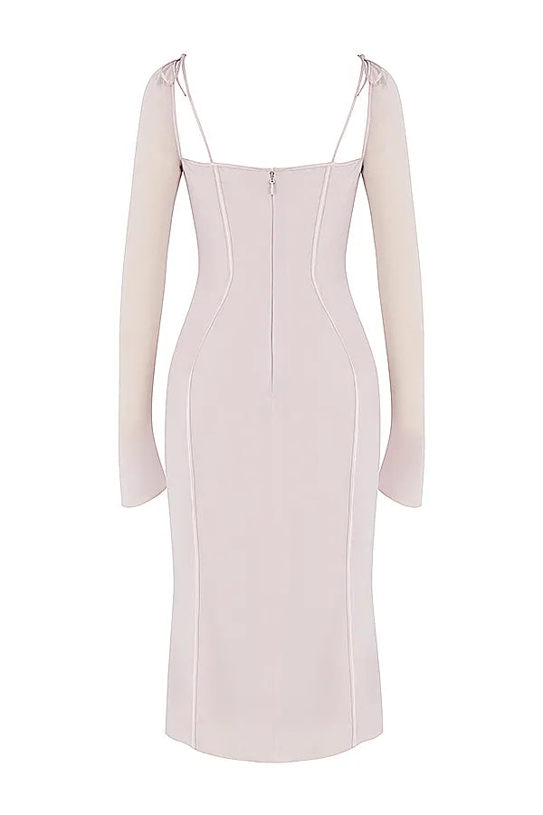 Ophelia Crystal Cutout Midi Dress