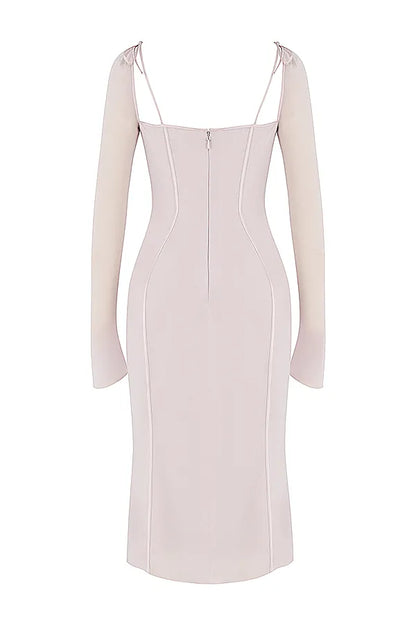 Ophelia Crystal Cutout Midi Dress