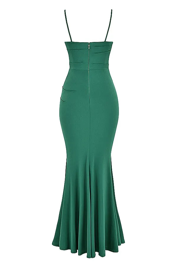 Milena Forest Corset Maxi Dress