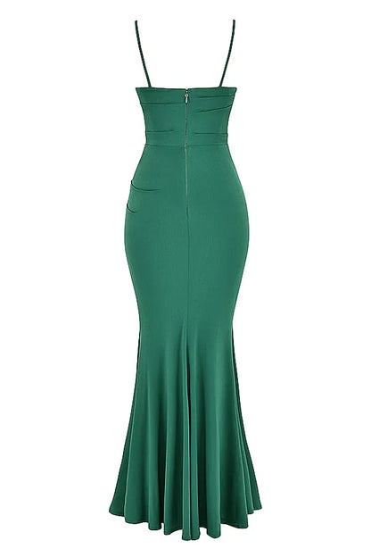 Milena Forest Corset Maxi Dress