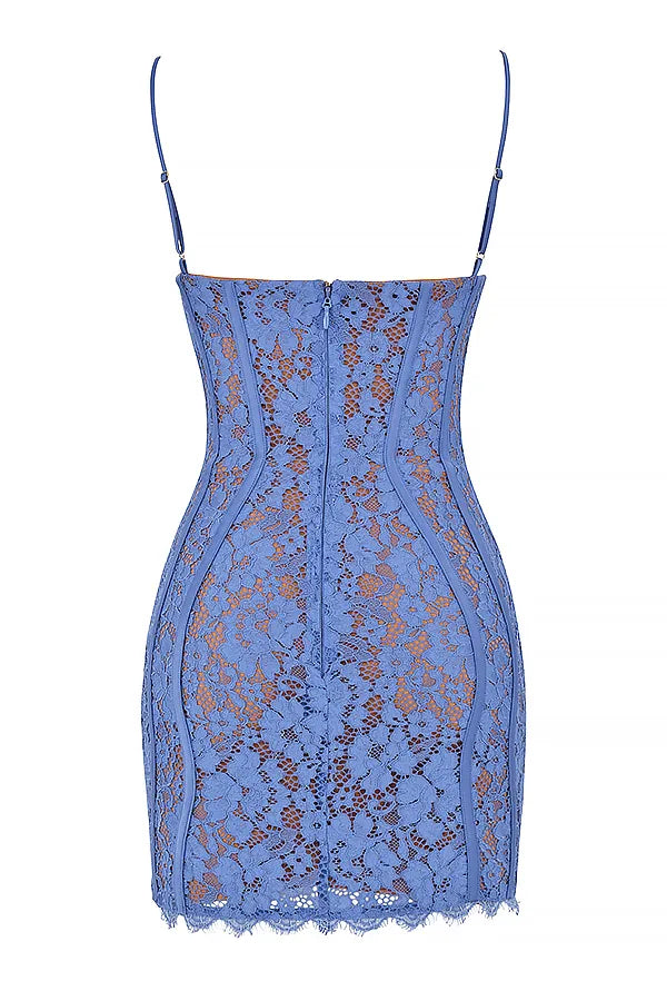 Lala Lavender Lace Mini Dress