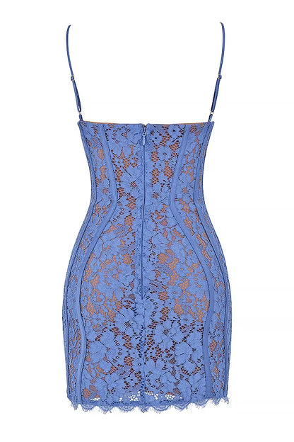 Lala Lavender Lace Mini Dress