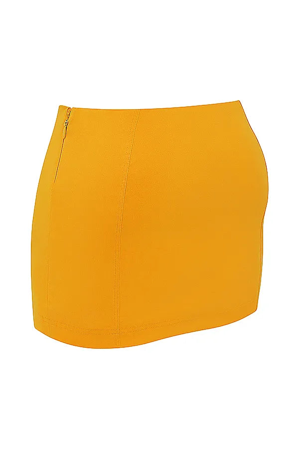 Nisha Tangerine Sculpting Mini Skirt