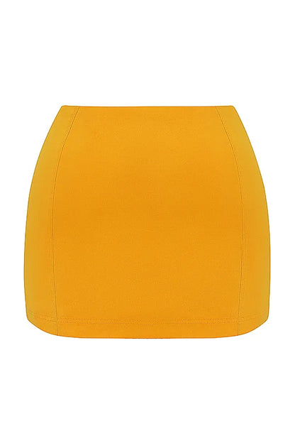 Nisha Tangerine Sculpting Mini Skirt