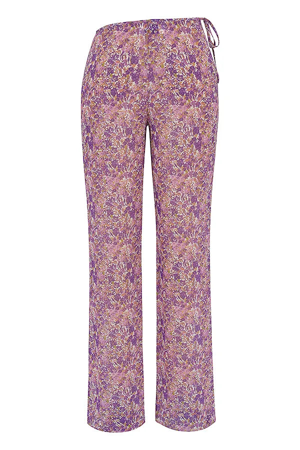 Keala Violet Floral Cutout Trousers