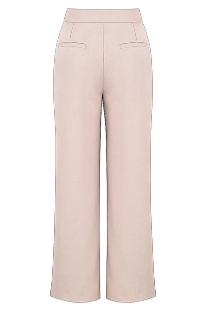 Alivia Beige Loose Fit Trousers