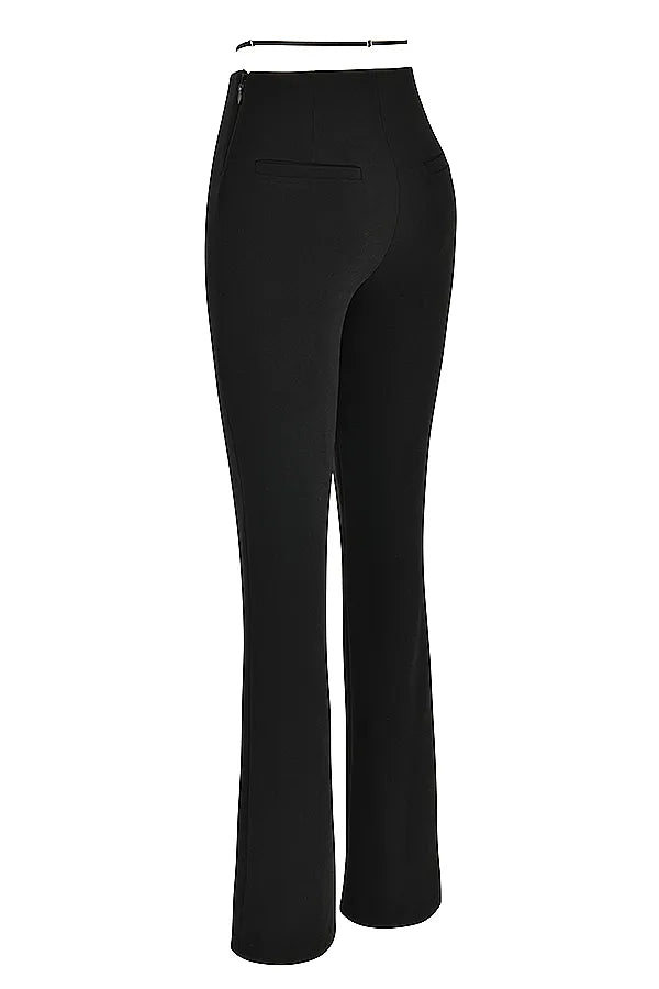 Layla Black V-Front Trousers