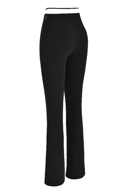 Layla Black V-Front Trousers