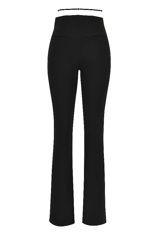 Layla Black V-Front Trousers