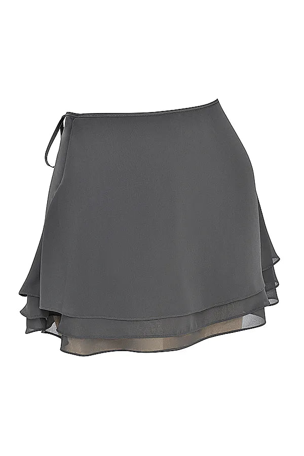 Clarice Shadow Floaty Layered Mini Skirt