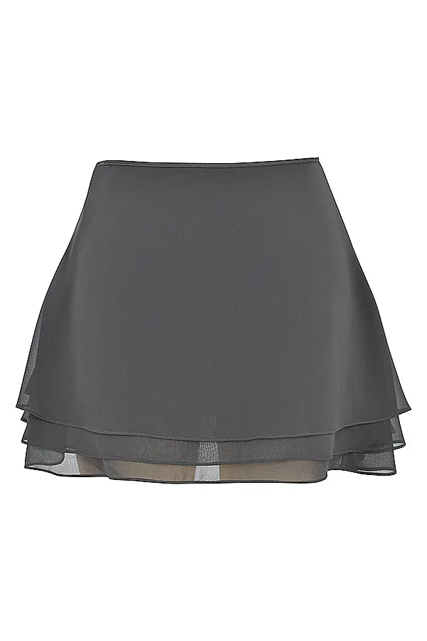 Clarice Shadow Floaty Layered Mini Skirt
