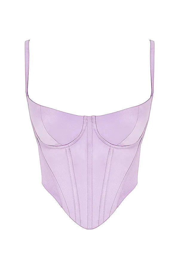 Tamsin Orchid Satin Corset