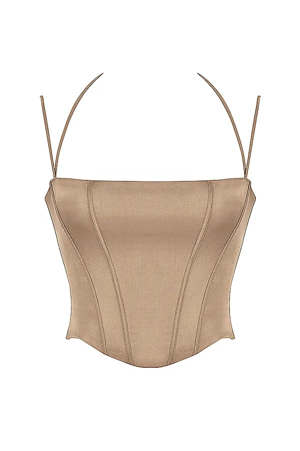 Chantelle Latte Satin Corset