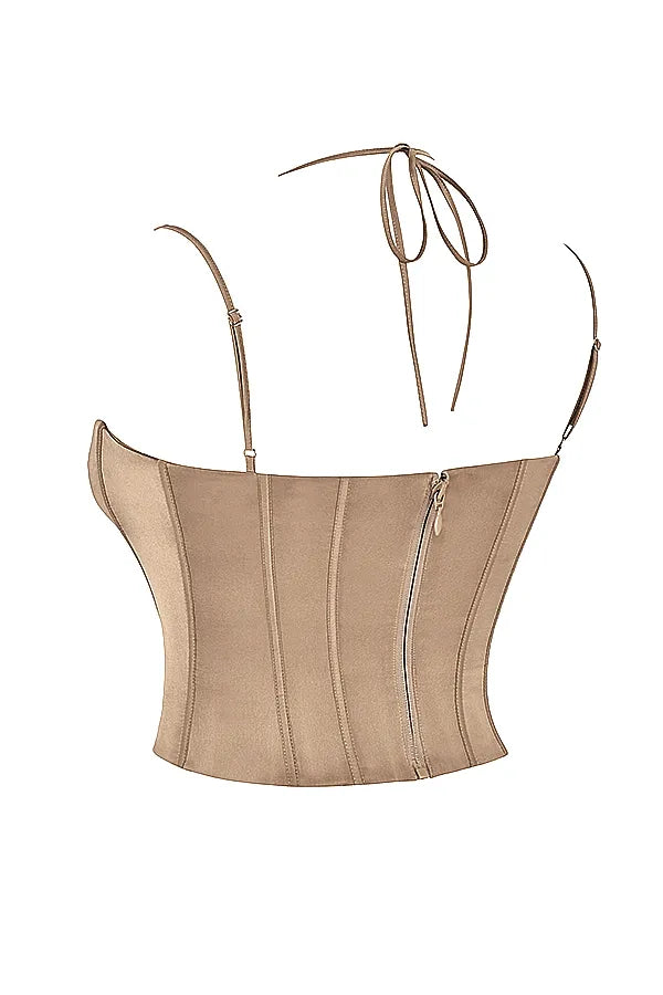 Chantelle Latte Satin Corset