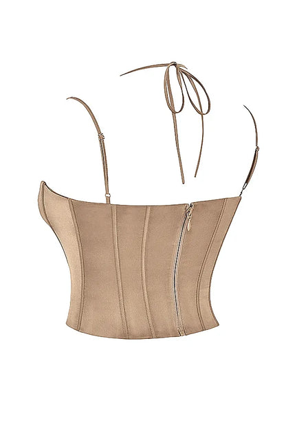 Chantelle Latte Satin Corset