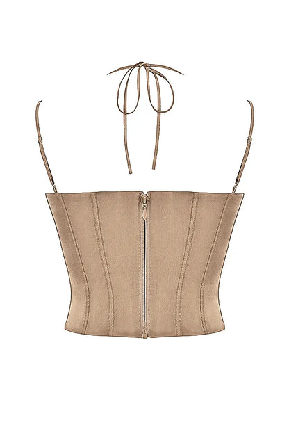 Chantelle Latte Satin Corset
