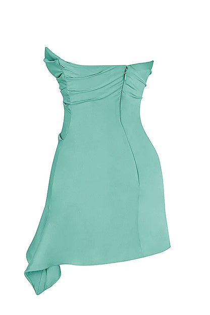 Jasmine Jade Draped Strapless Corset Dress