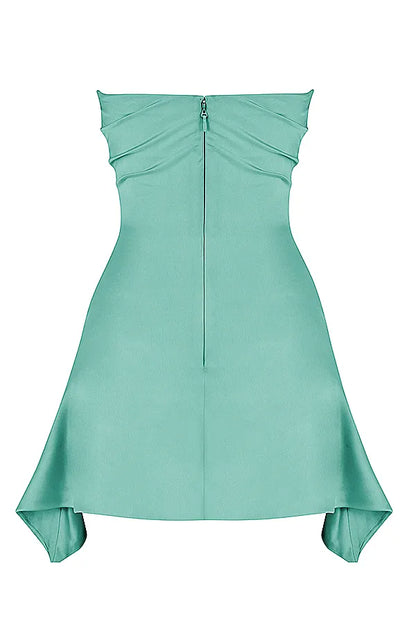 Jasmine Jade Draped Strapless Corset Dress