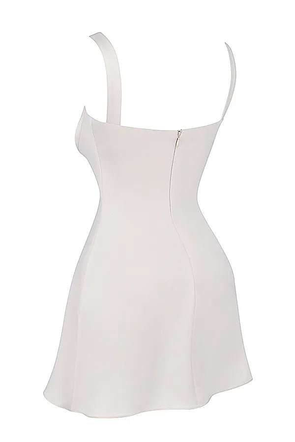 Kara Vintage Cream Mini Dress
