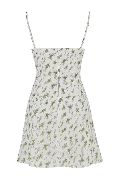 Christiana Garden Print Mini Dress