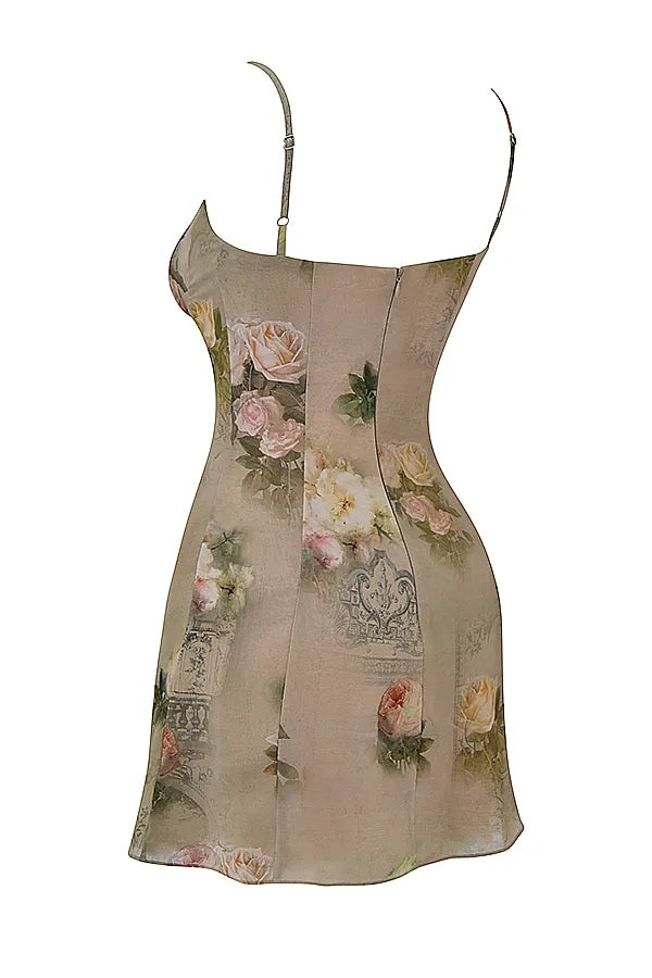 Christiana Vintage Floral Mini Dress