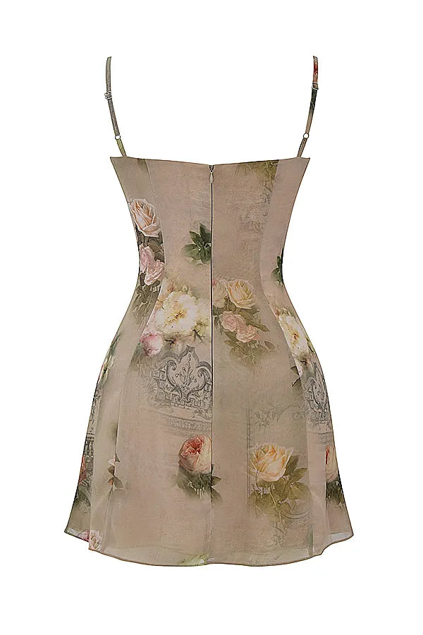 Christiana Vintage Floral Mini Dress