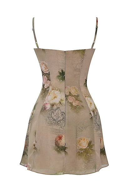 Christiana Vintage Floral Mini Dress