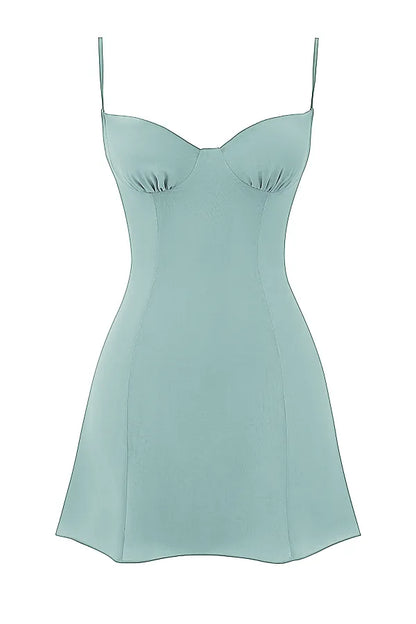 Christiana Light Jade Mini Dress