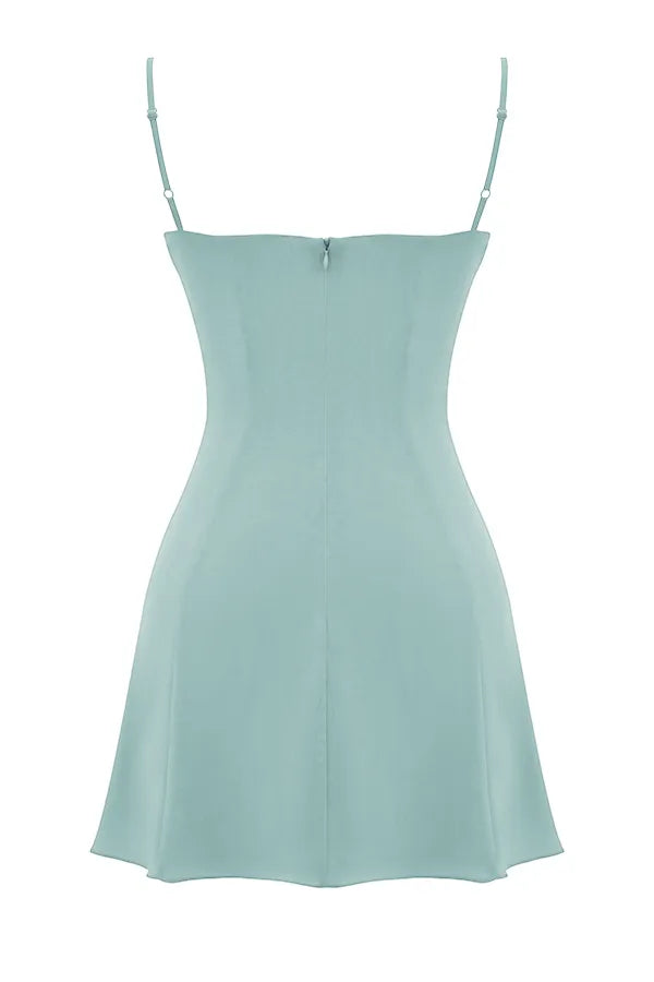 Christiana Light Jade Mini Dress