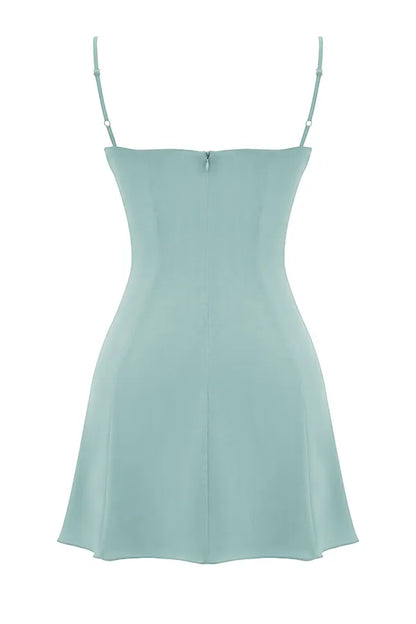 Christiana Light Jade Mini Dress